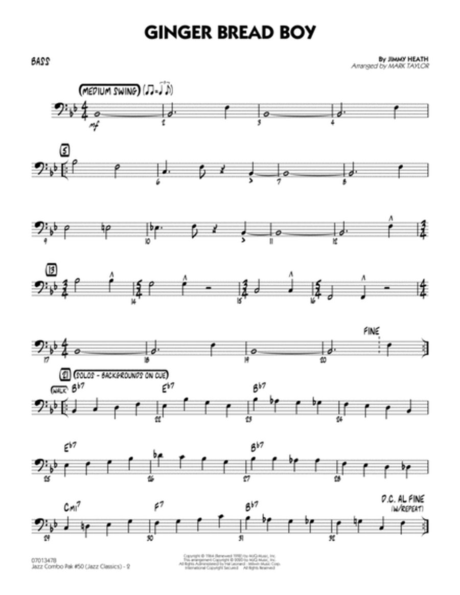 Jazz Combo Pak #50 (Jazz Classics) - Bass