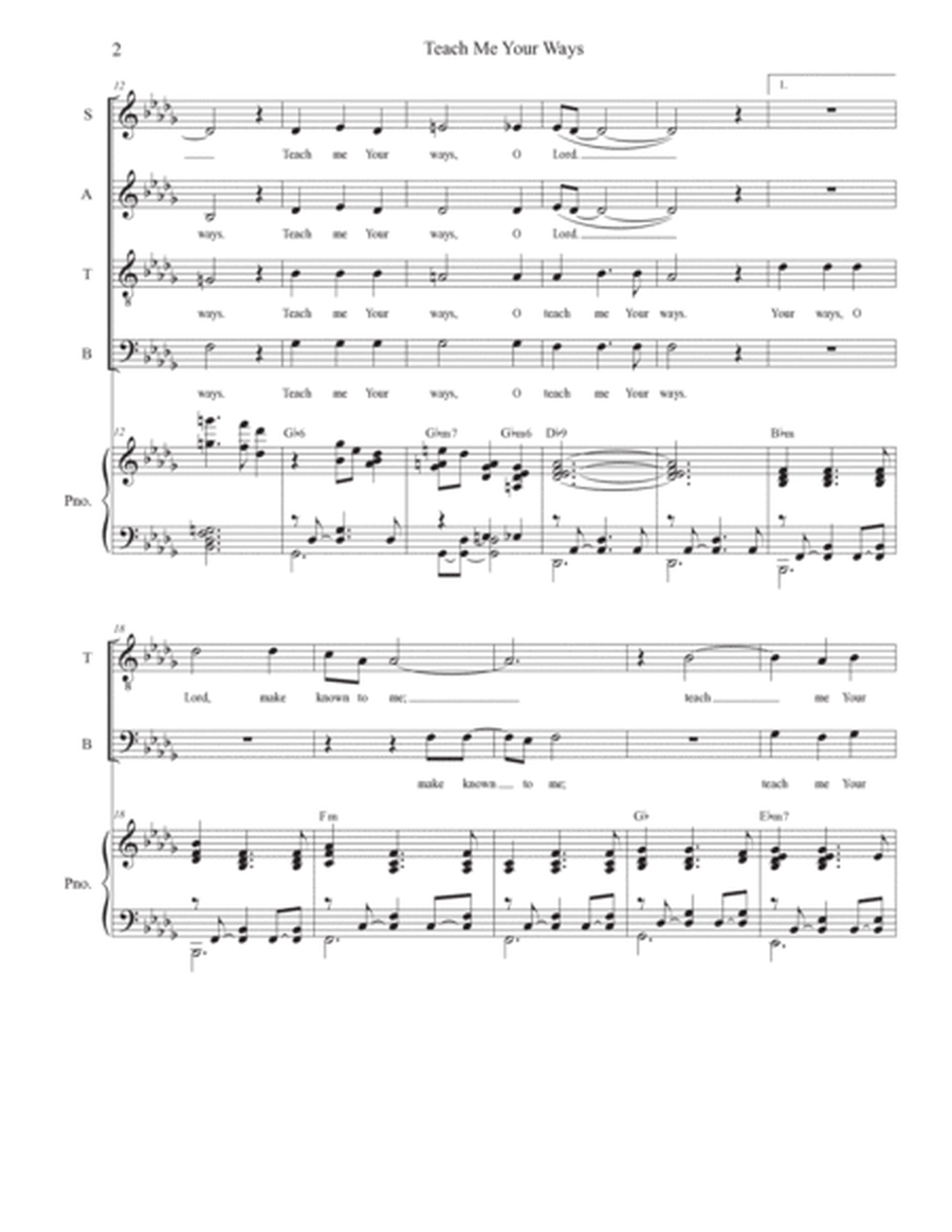 Teach Me Your Ways (SATB) image number null