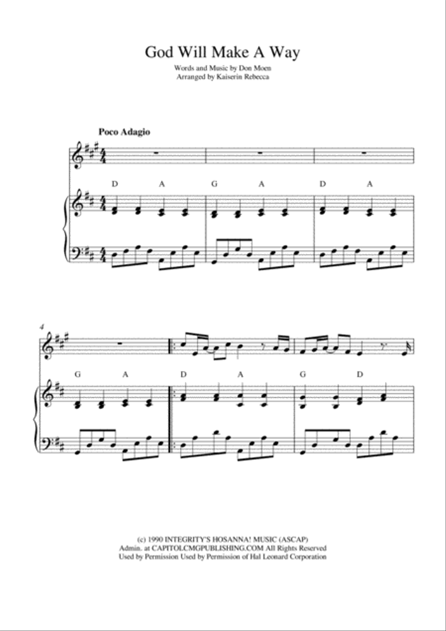 God Will Make A Way English Horn scores gallery preview page 1