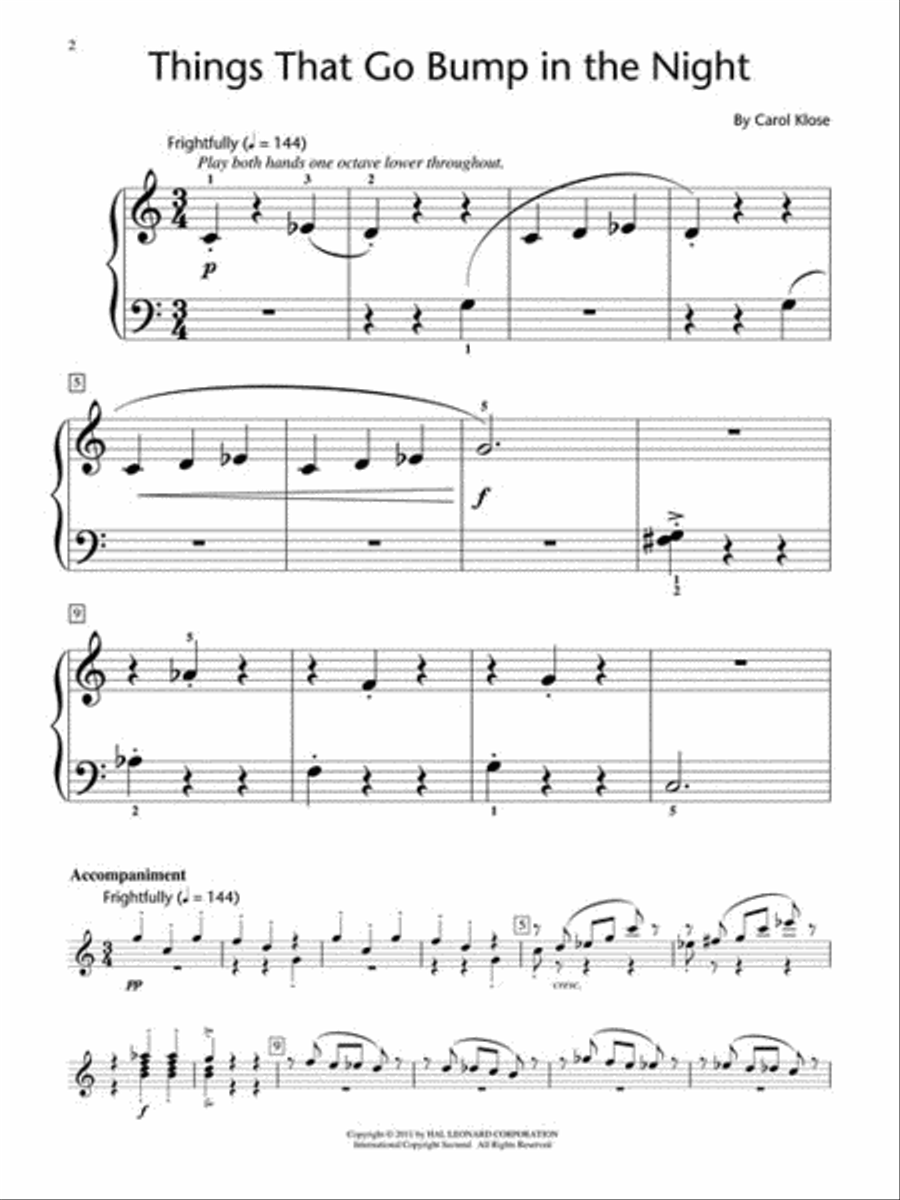 Things That Go Bump in the Night Piano Method scores gallery preview page 2