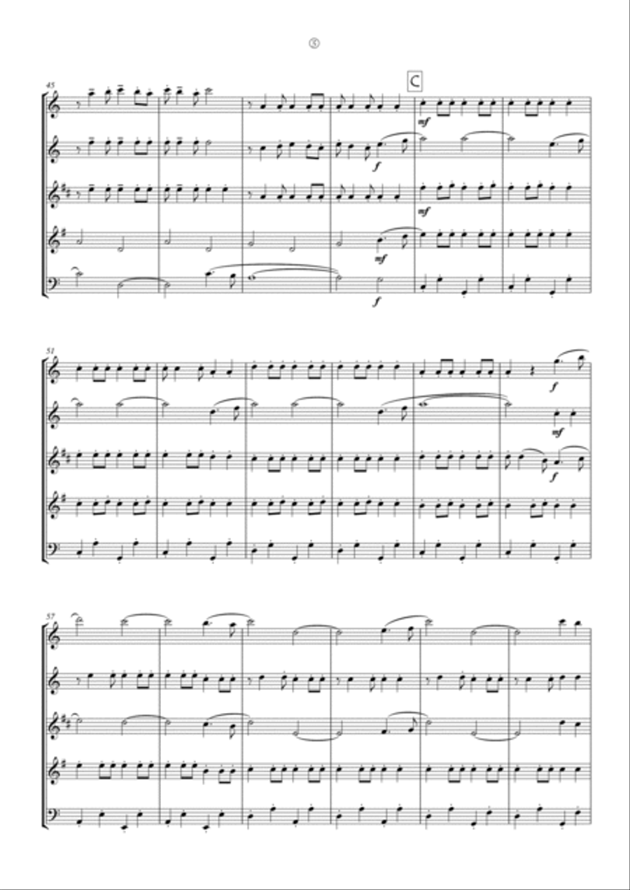 Mack The Knife Woodwind Quintet scores gallery preview page 6