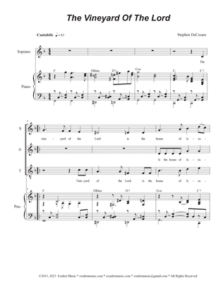 The Vineyard Of The Lord (Vocal Quartet - (SATB)