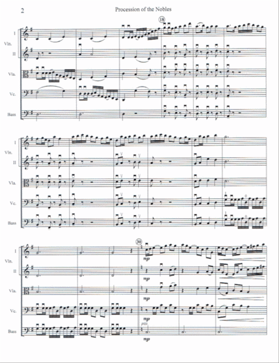 Procession of the Nobles-Score