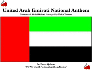 Book cover for United Arab Emirati National Anthem for Brass Quintet