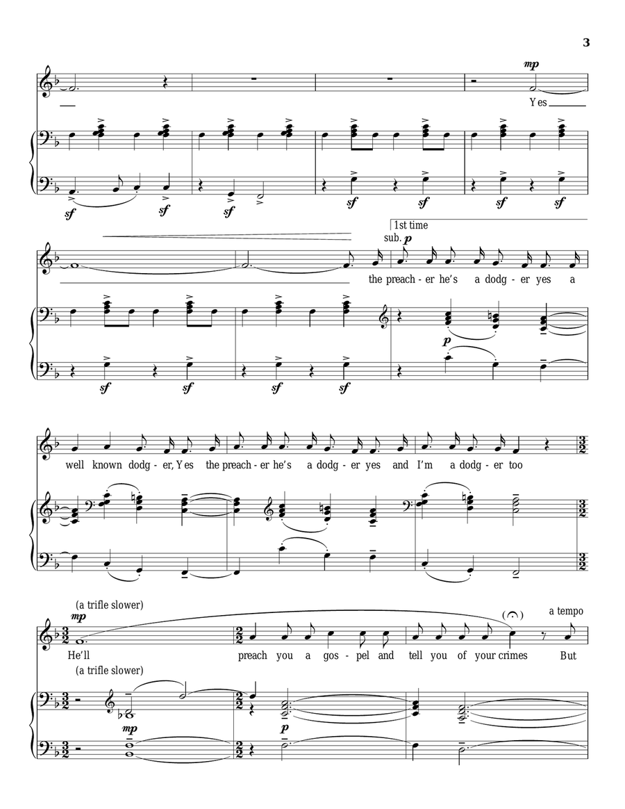 The Dodger The Dodger Piano, Vocal scores gallery preview page 3