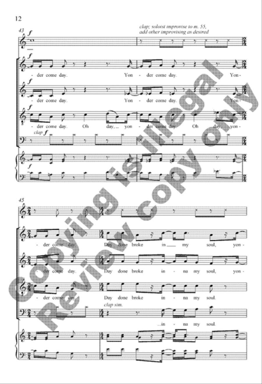 Yonder Come Day 4-Part scores gallery preview page 12