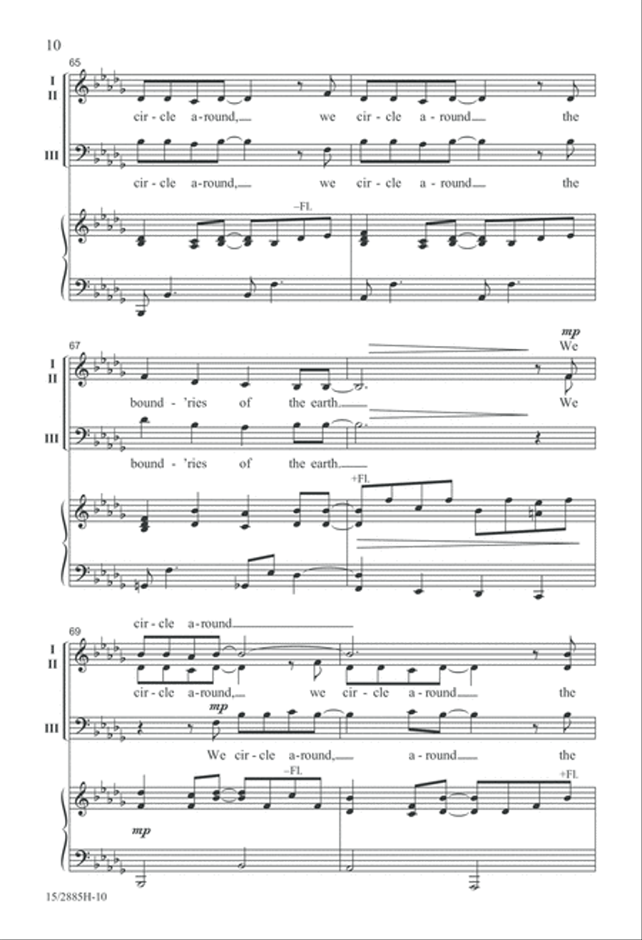 We Circle Around Mixed Choir scores gallery preview page 10