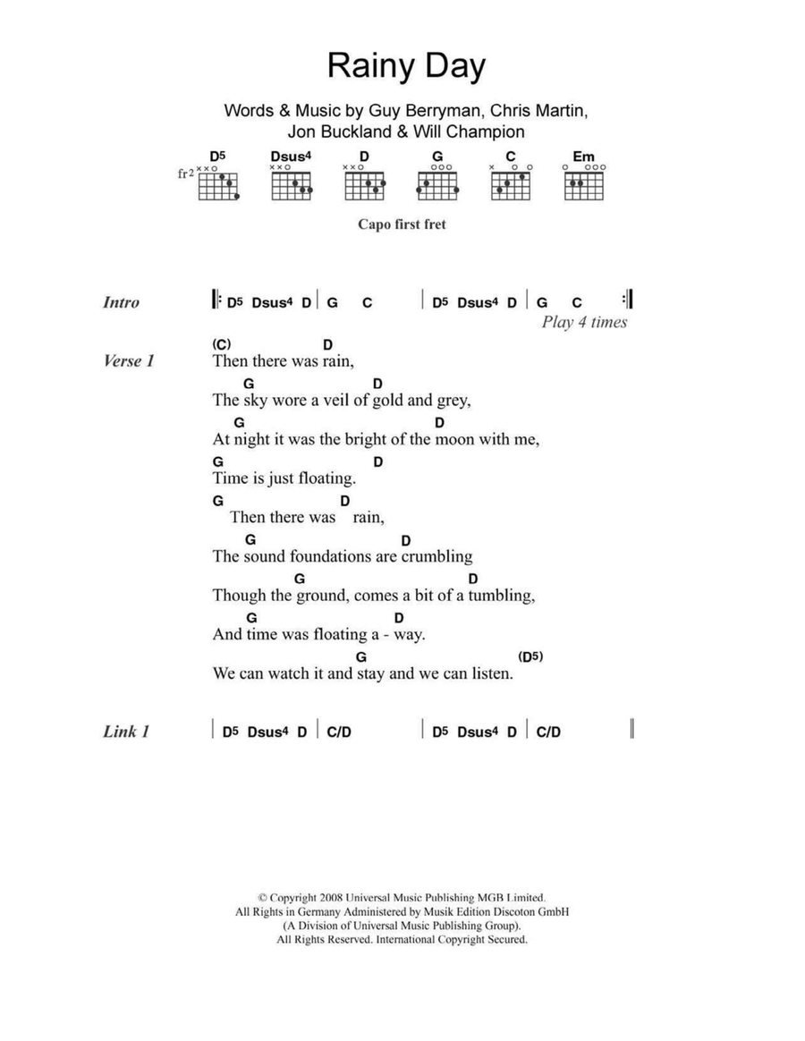 Rainy Day Acoustic Guitar scores gallery preview page 1