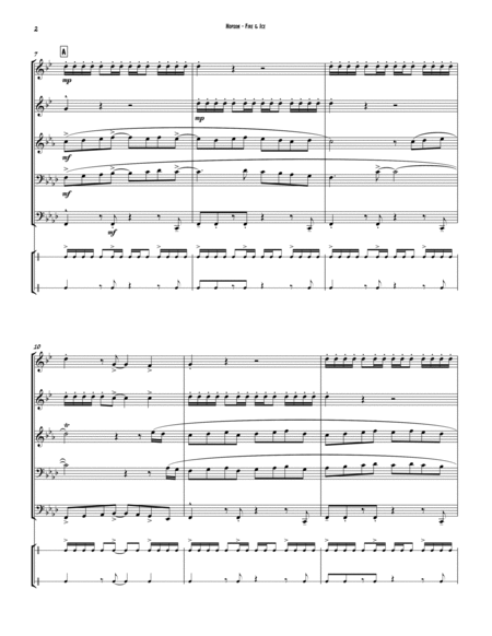 Fire and Ice for Brass Quintet and optional Percussion image number null