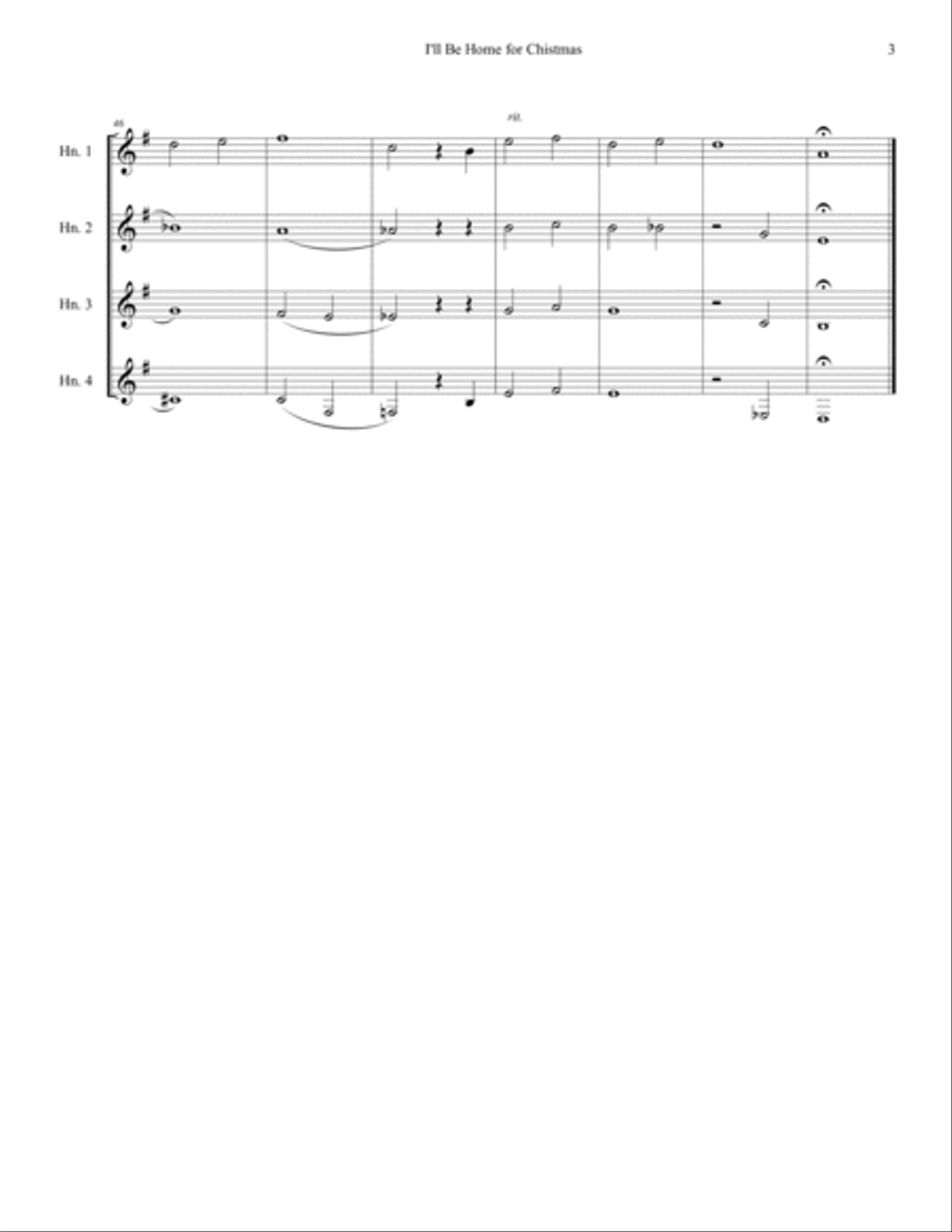 I'll Be Home For Christmas Brass Ensemble scores gallery preview page 4