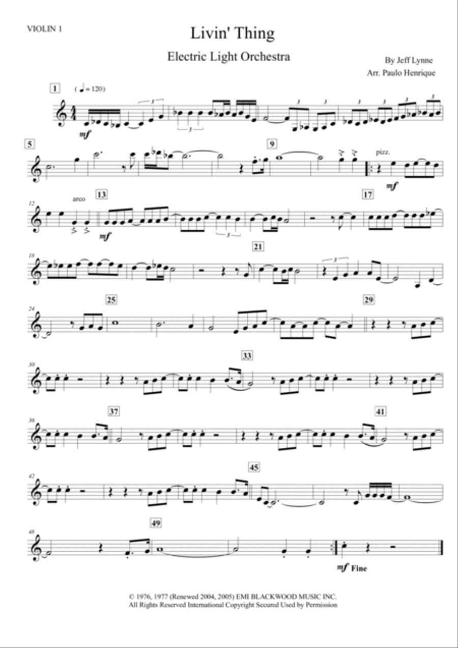 Livin' Thing String Quartet scores gallery preview page 5