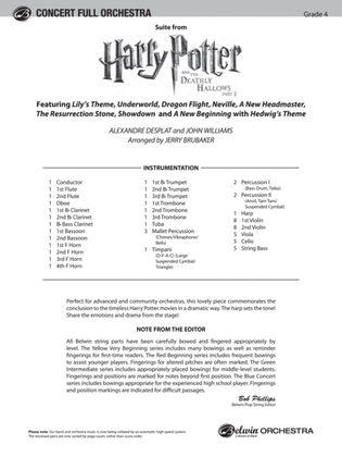 Book cover for Harry Potter and the Deathly Hallows, Part 2, Suite from: Score