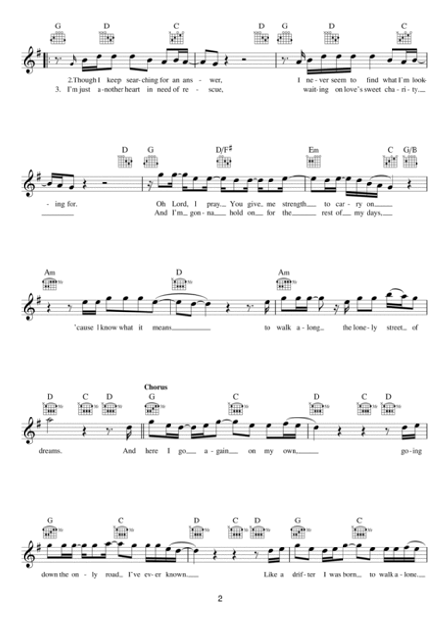 Here I Go Again Piano scores gallery preview page 2