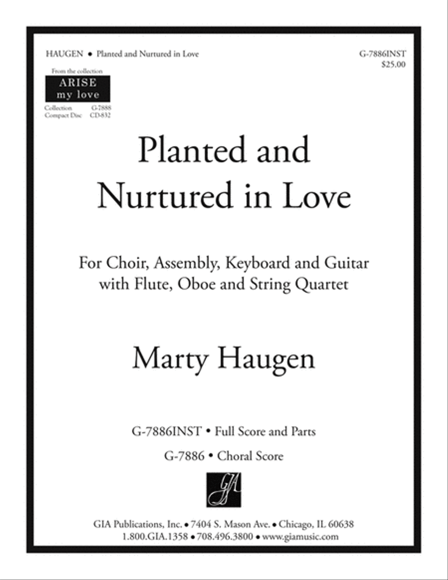 Planted and Nurtured in Love - Full Score and Parts