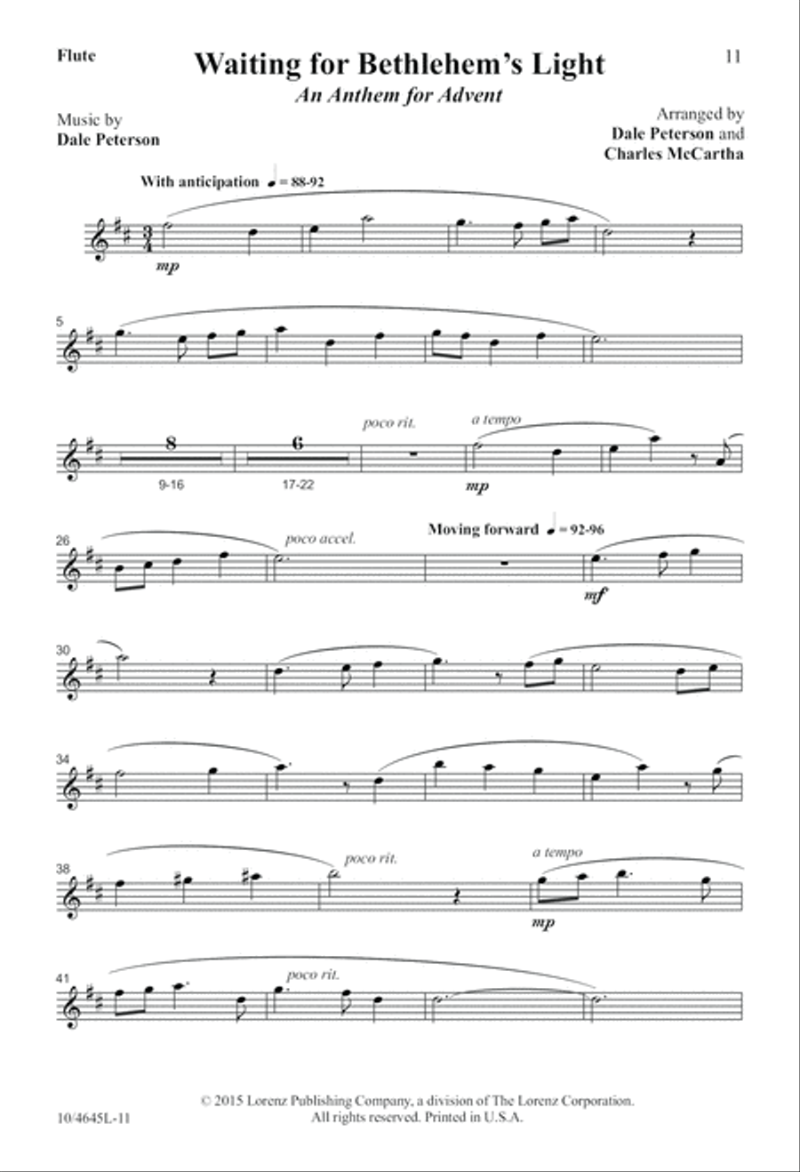 Waiting for Bethlehem's Light 4-Part scores gallery preview page 11