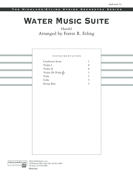 Water Music Suite: Score