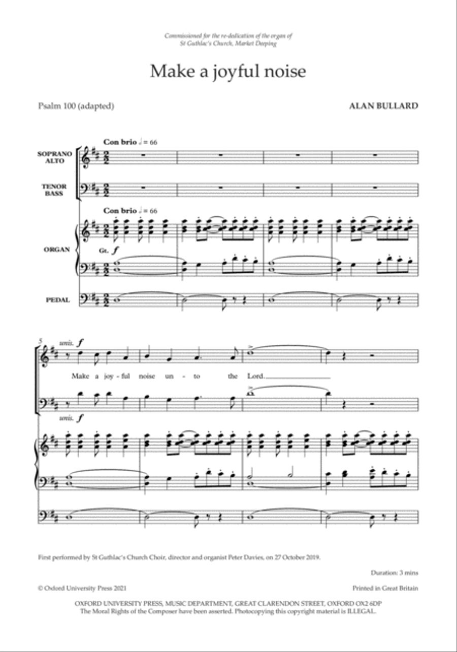 Make a joyful noise 4-Part scores gallery preview page 3