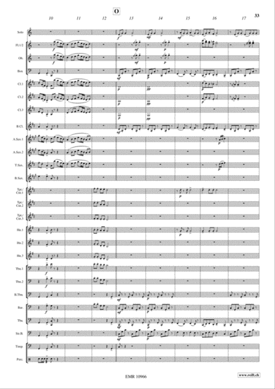 Japanese Folksongs Concert Band scores gallery preview page 17
