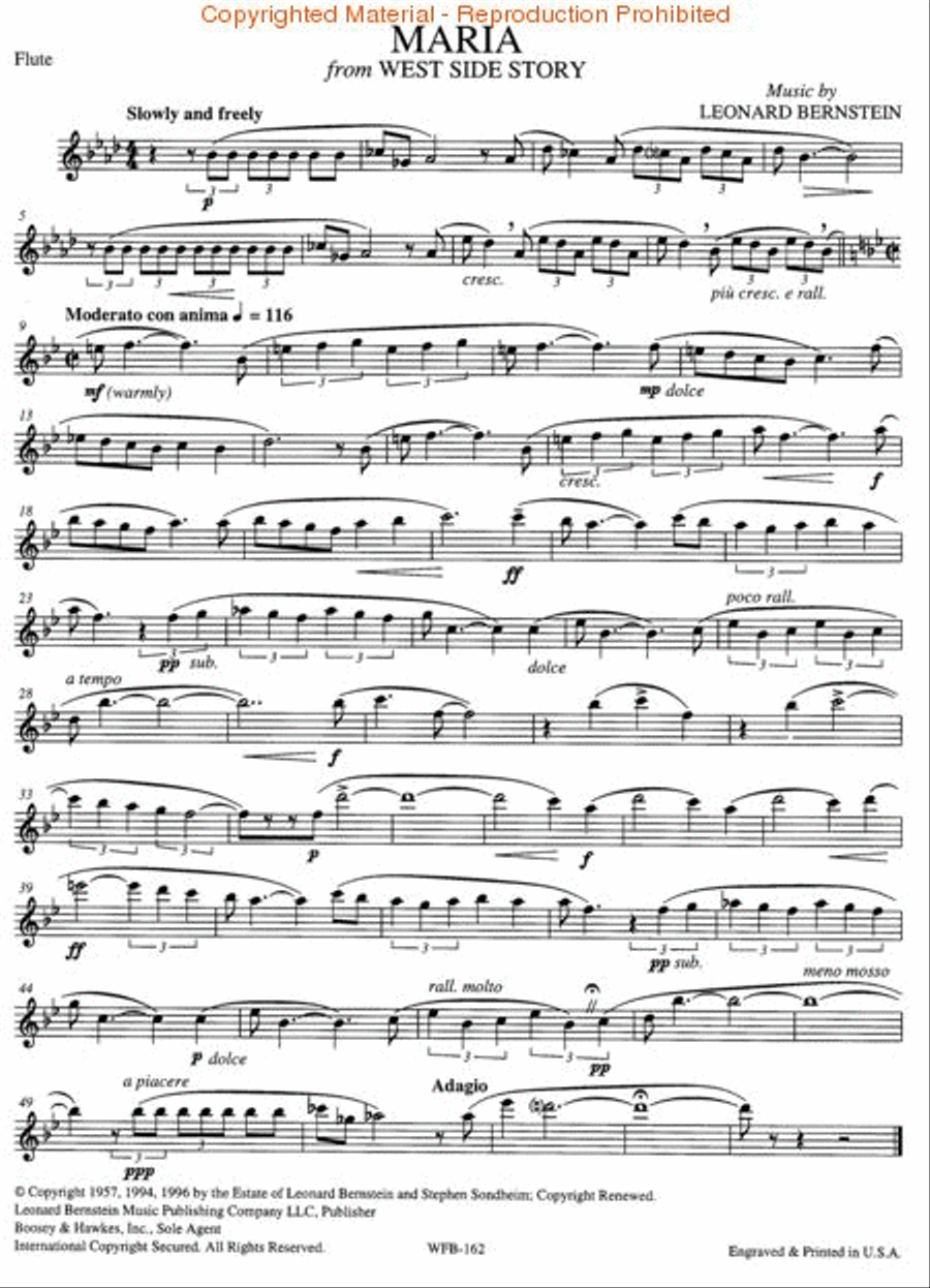 Bernstein Bernstein Flute Solo scores gallery preview page 2