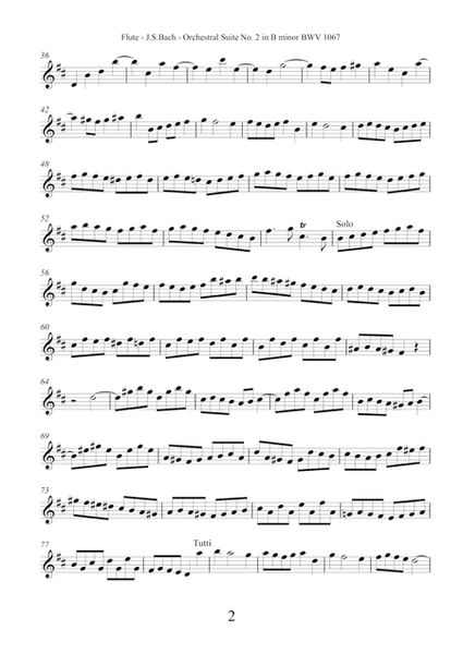 Bach - Orchestral Suite No.2 BWV 1067 (parts)