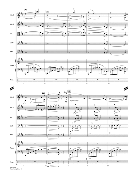 Auld Lang Syne - Full Score