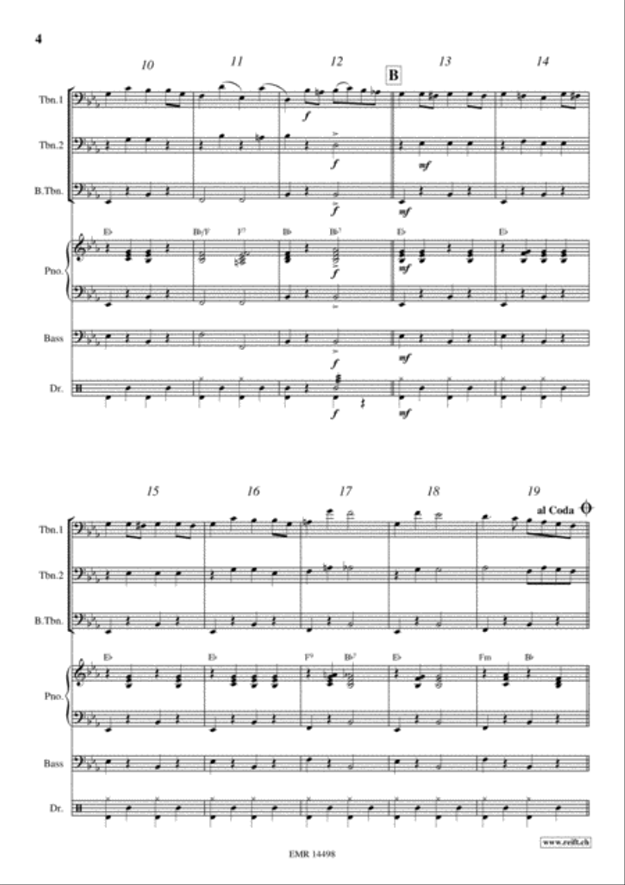 Radetzky March Trombone Trio scores gallery preview page 4