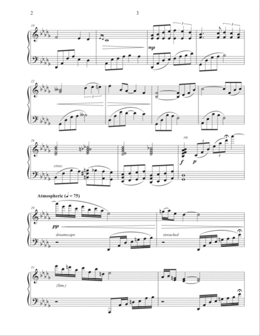 3 'a dream' Piano Solo scores gallery preview page 2