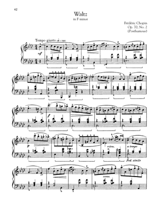 Book cover for Waltz In F Minor, Op. 70, No. 2