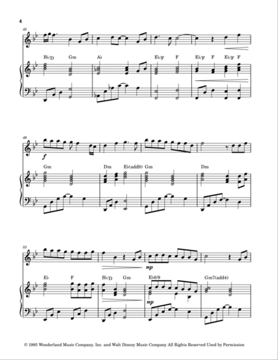 Colors Of The Wind Flute Solo scores gallery preview page 4