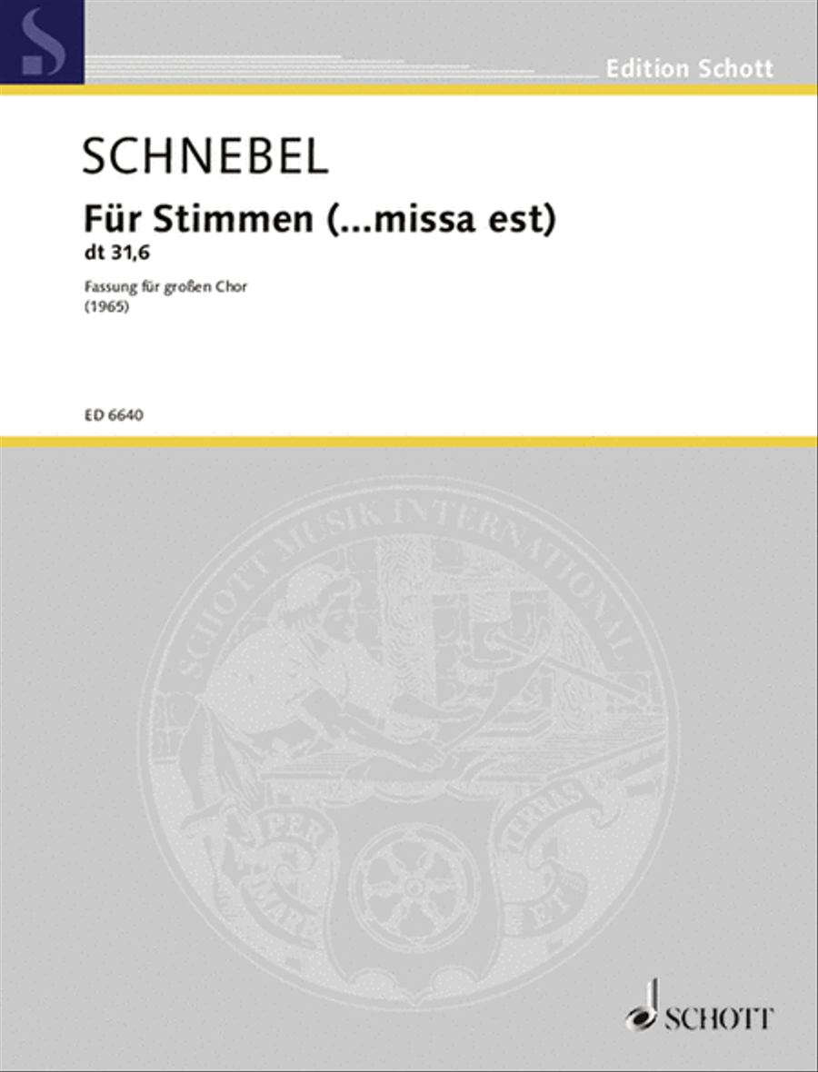 Für Stimmen (... missa est) TTBB scores gallery preview page 1
