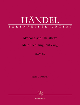Book cover for My song shall be alway HWV 252