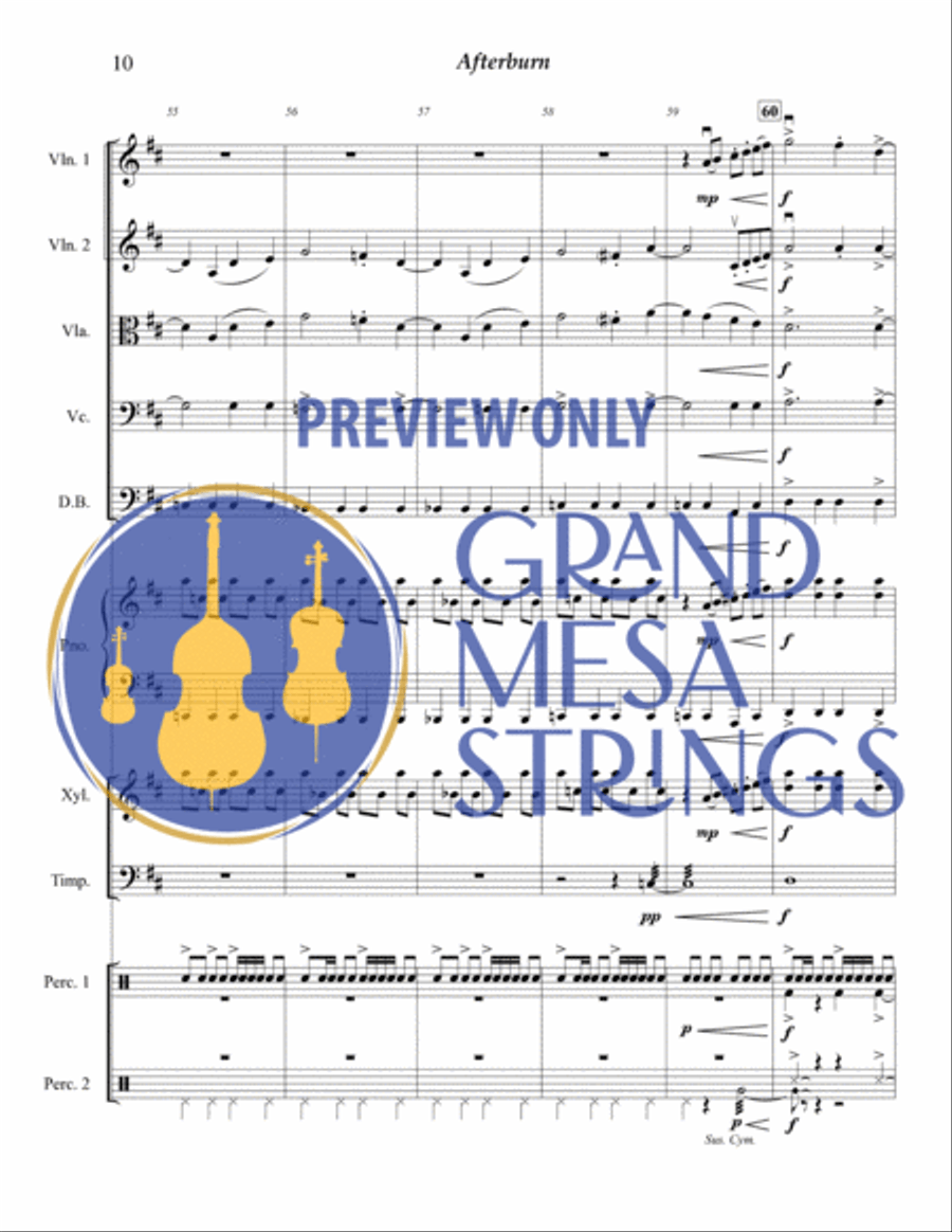 Afterburn for Strings & Percussion String Orchestra scores gallery preview page 11