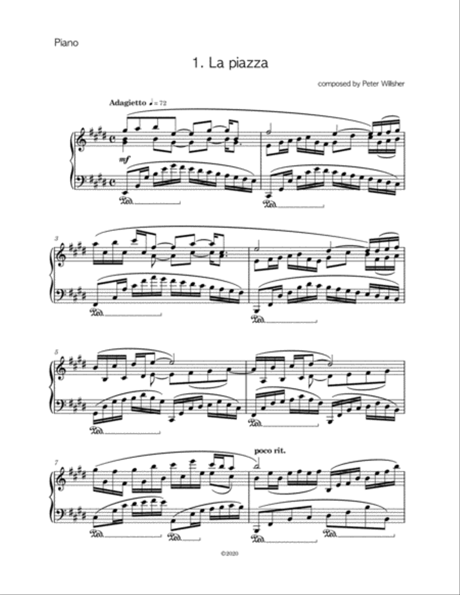 La piazza La piazza Piano Solo scores gallery preview page 3