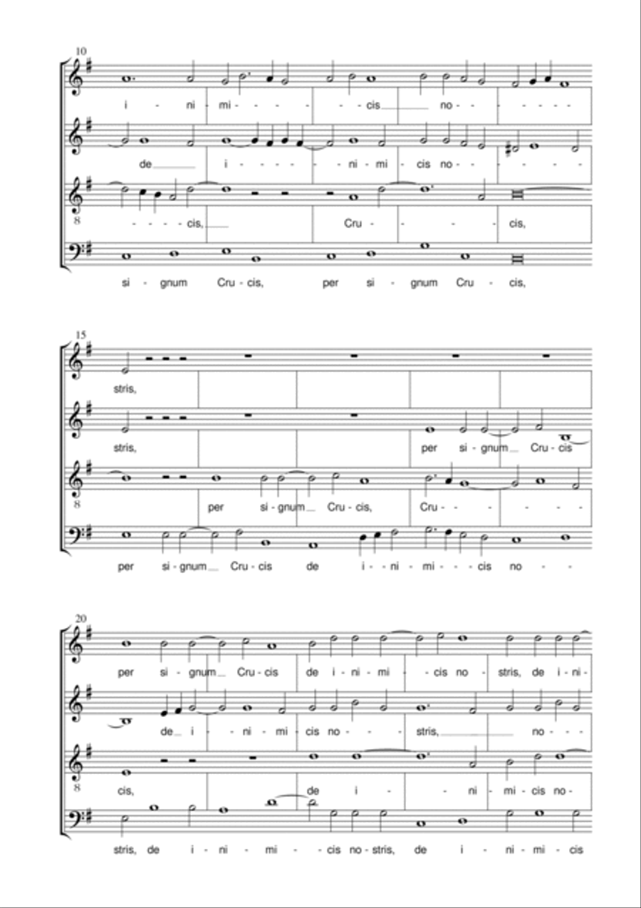 Per signum Crucis 4-Part scores gallery preview page 2