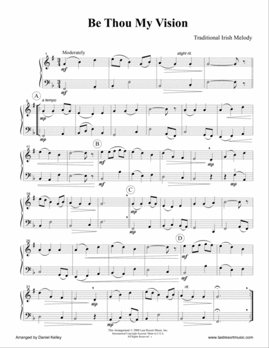 Be Thou My Vision for Clarinet & Cello or Bassoon Duet - Music for Two Bassoon scores gallery preview page 2