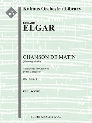 Book cover for Chanson de Matin, Op. 15/2 [composer's transcription]