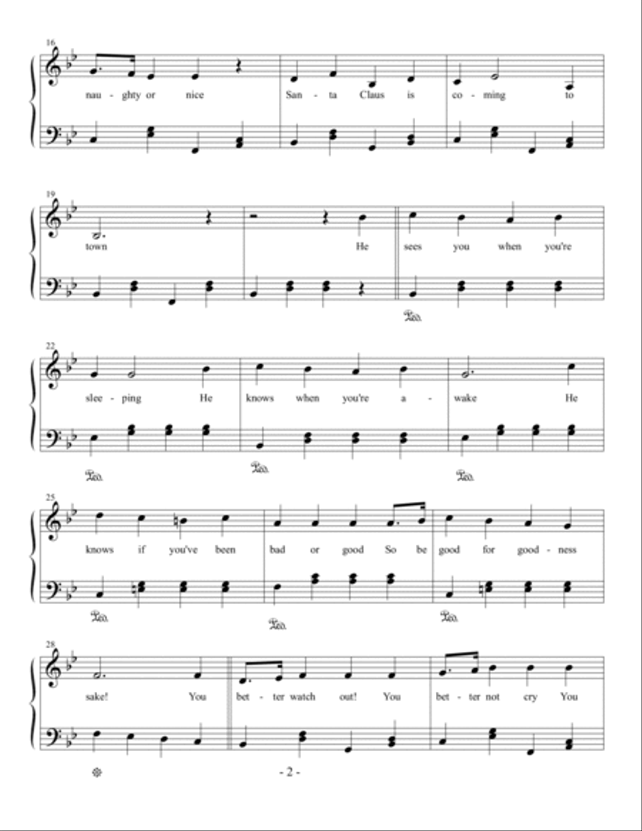 Santa Claus Is Comin' To Town Voice scores gallery preview page 2