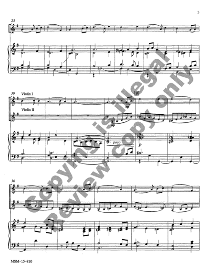 Two Hymns for Two Violins and Piano Violin scores gallery preview page 4