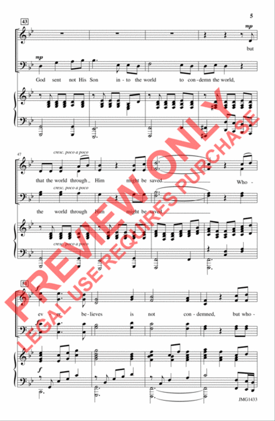 God so loved 4-Part scores gallery preview page 5