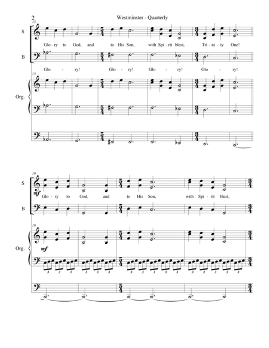 Westminster Quarterly 4-Part scores gallery preview page 2