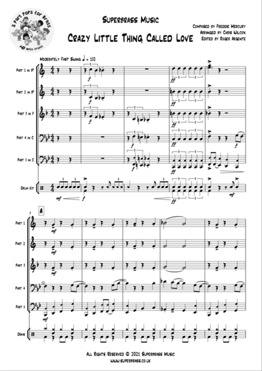 Crazy Little Thing Called Love Euphonium scores gallery preview page 3