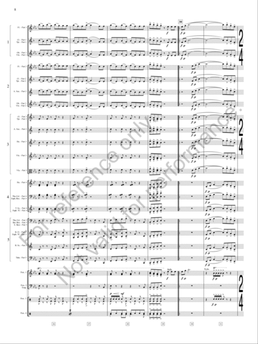 Danza Sonora Concert Band scores gallery preview page 9