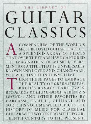 Book cover for Library of Guitar Classics
