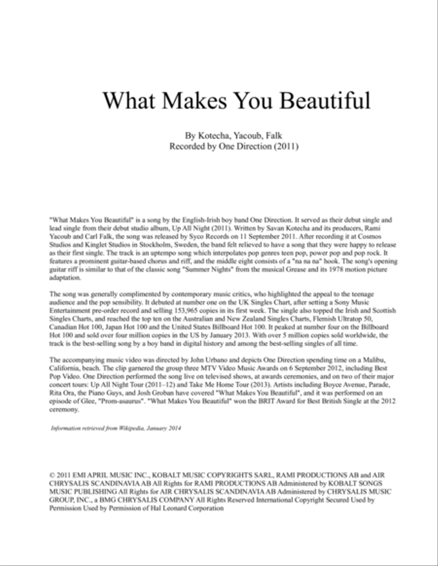 What Makes You Beautiful