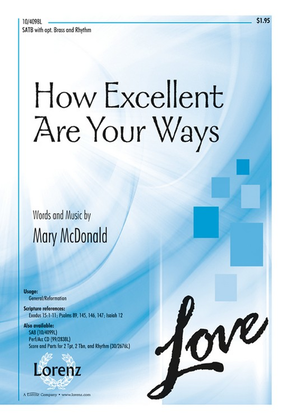 Book cover for How Excellent Are Your Ways
