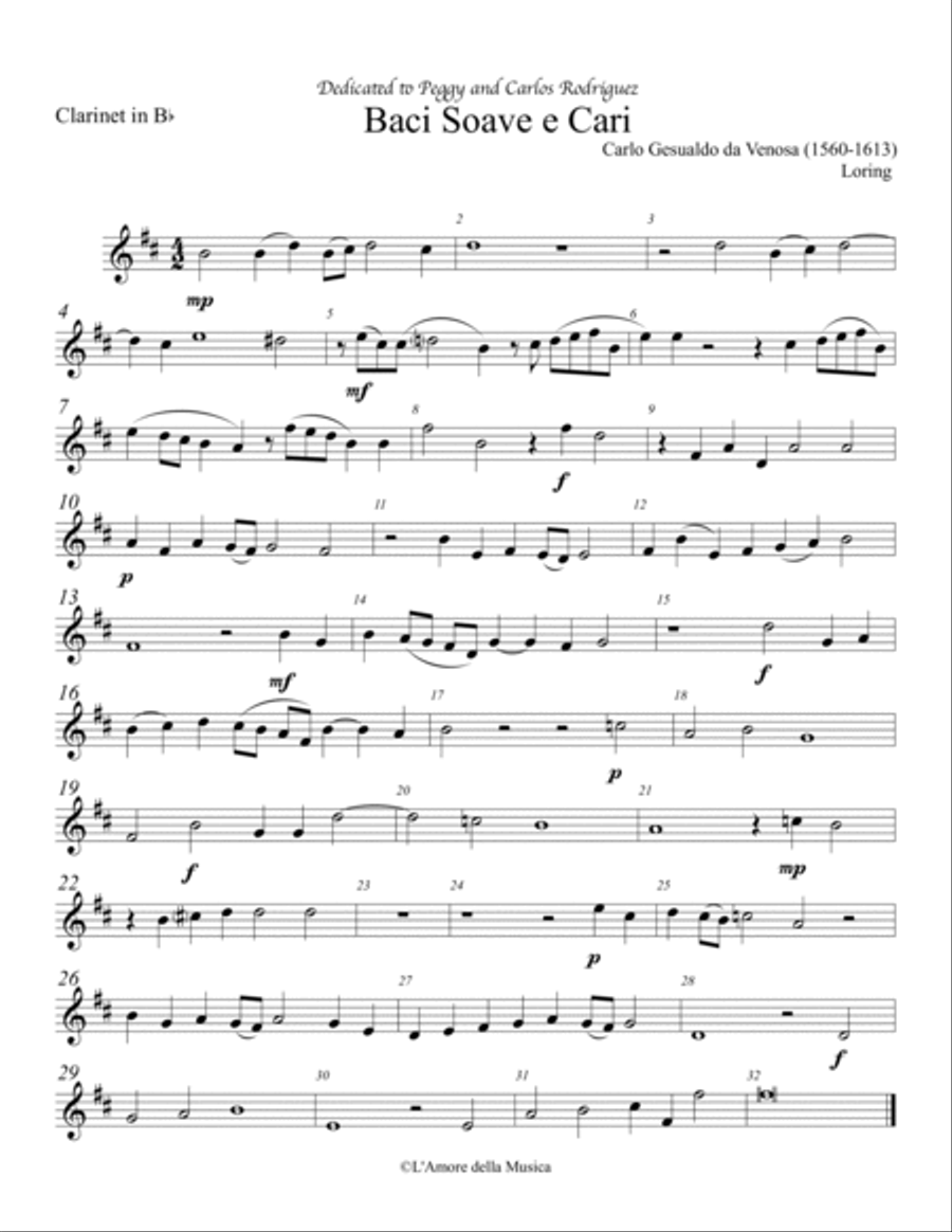 Baci Soave e Cari Woodwind Quintet scores gallery preview page 2