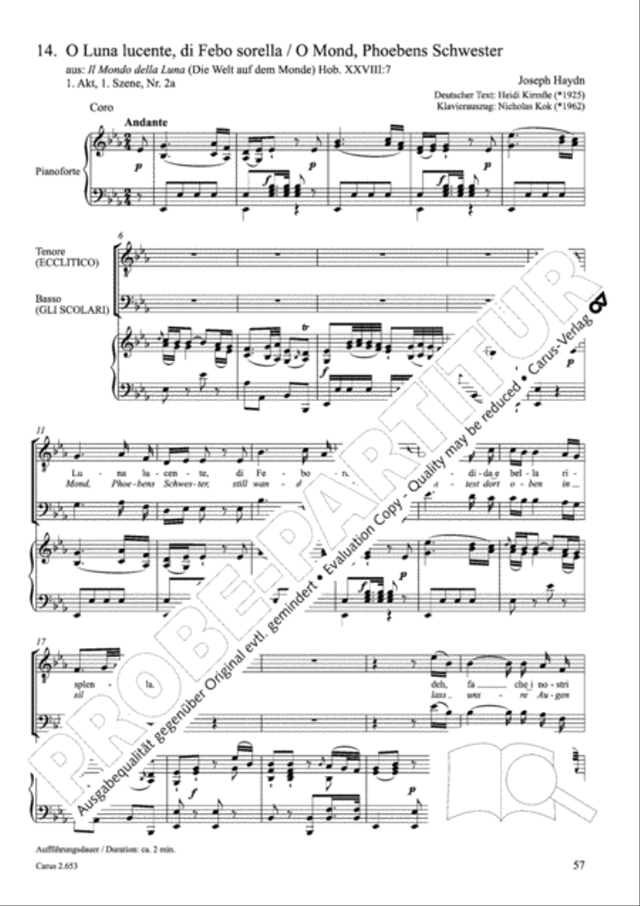 Choral collection Great Opera Choruses - Mozart * Haydn (choir & piano) Choir scores gallery preview page 68