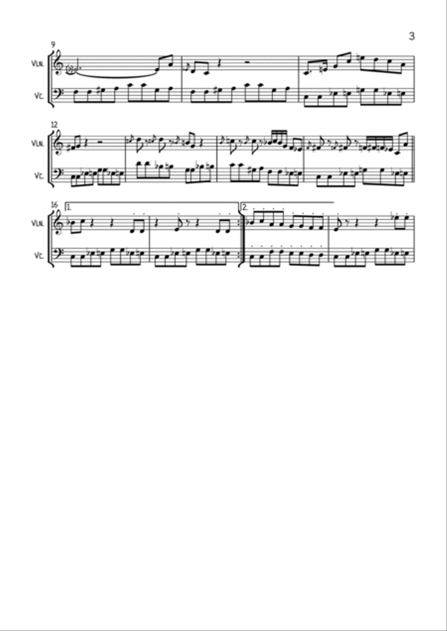 Baby Elephant Walk Baby Elephant Walk String Duet scores gallery preview page 5