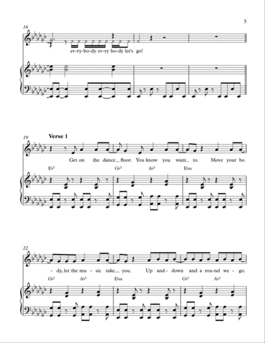 Get Up and Dance Get Up and Dance Voice scores gallery preview page 3