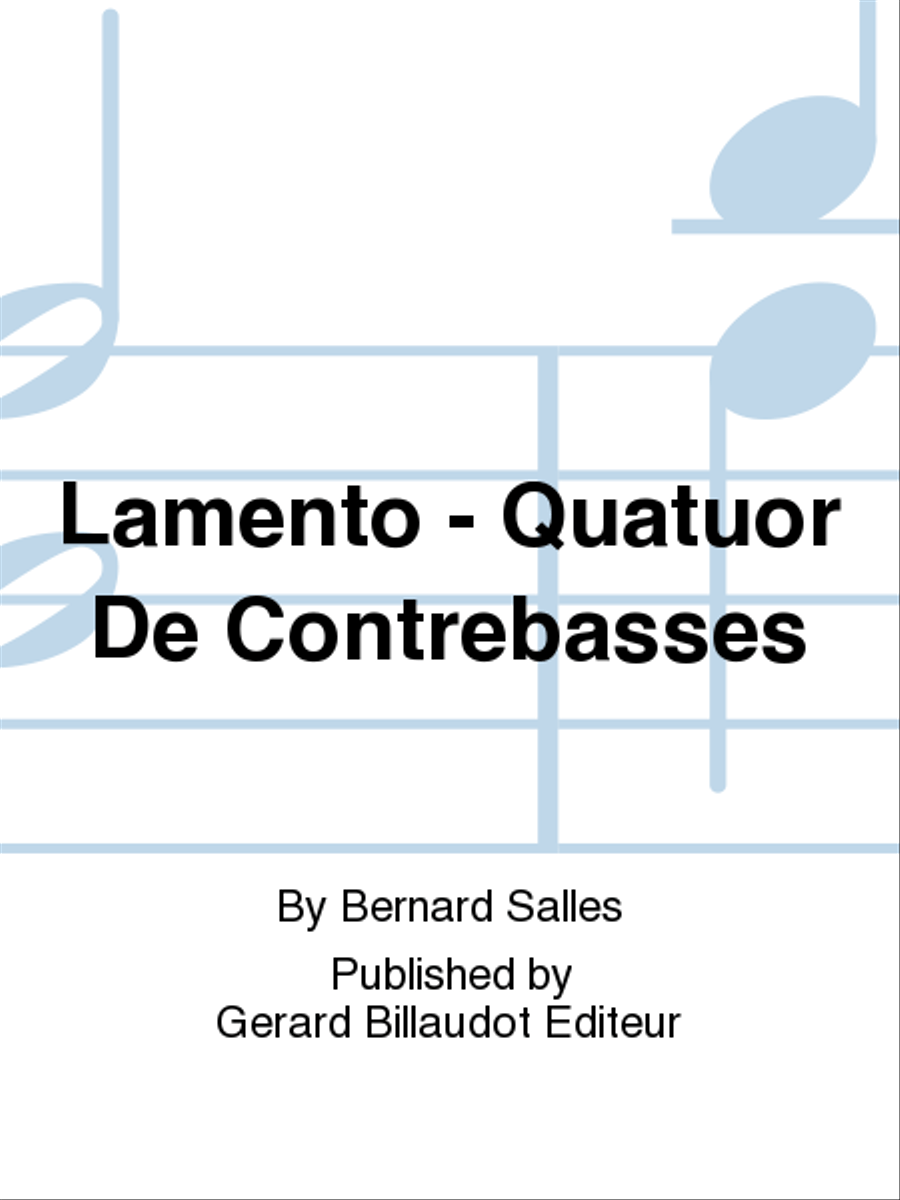 Lamento - Quatuor De Contrebasses Double Bass scores gallery preview page 1